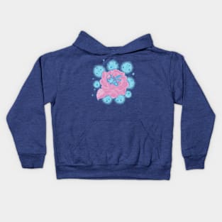 Baby fairy sleeping in a flower Kids Hoodie